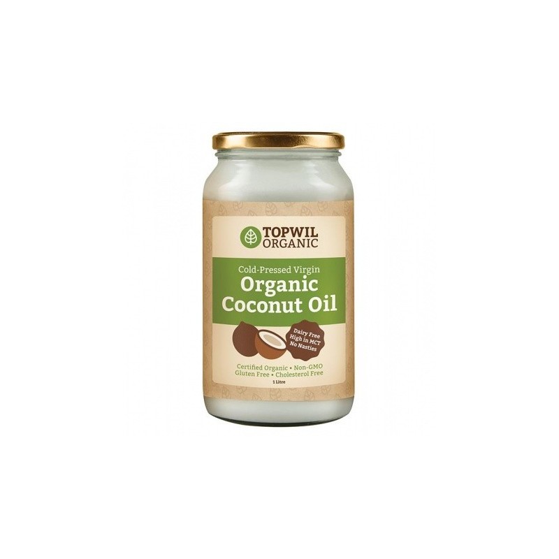 1 Litre Organic Extra Virgin Coconut Oil in Glass (878g)