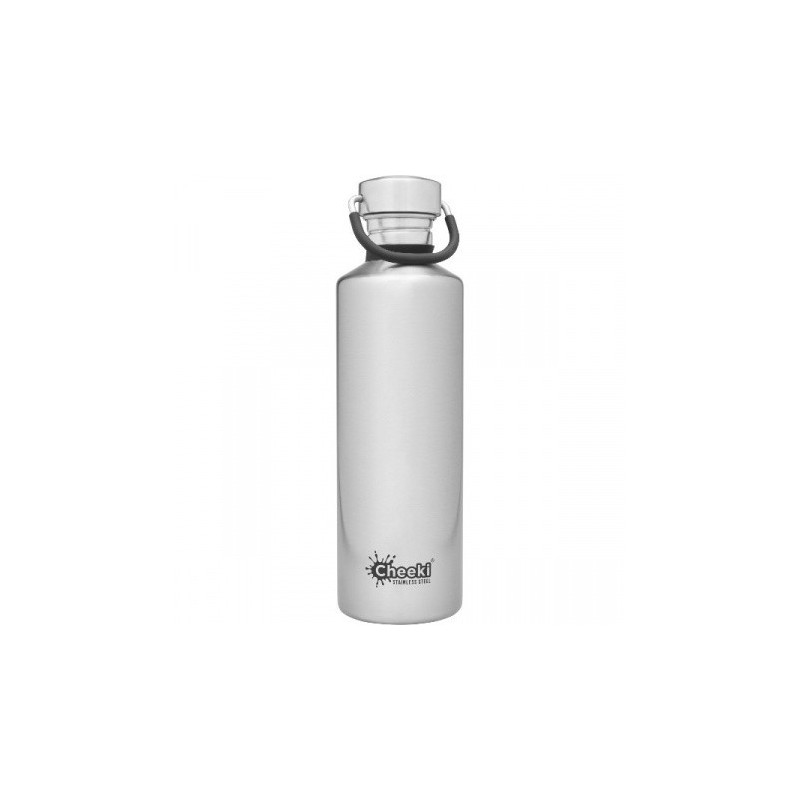 Cheeki 750ml Stainless Steel Water Bottle - Silver