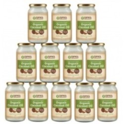 Bulk 12 x 1 Litre Cold Pressed  Organic Virgin Coconut Oil in Gl