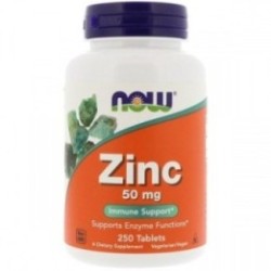 Now Foods Zinc 50mg 250 Tablets