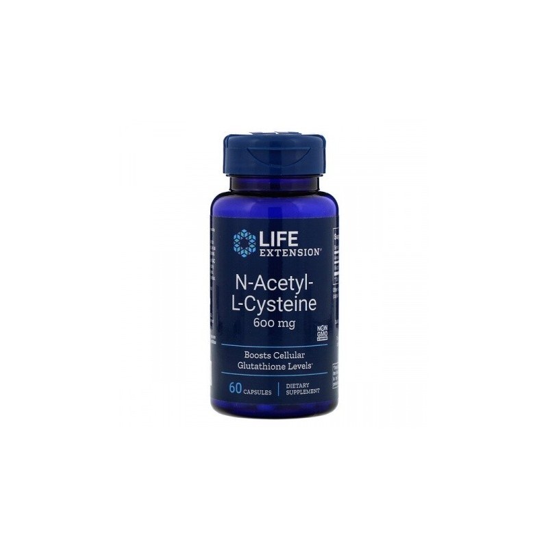 NAC Life Extension N-Acetyl-L-Cysteine 600mg (60 capsules)