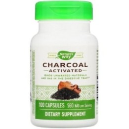 Natures Way Charcoal Activated Capsules 280mg 100 Capsule