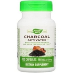 Natures Way Charcoal Activated Capsules 280mg 100 Capsule