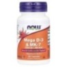 NOW Foods Mega D-3 & MK-7 5000 IU 60 Capsules