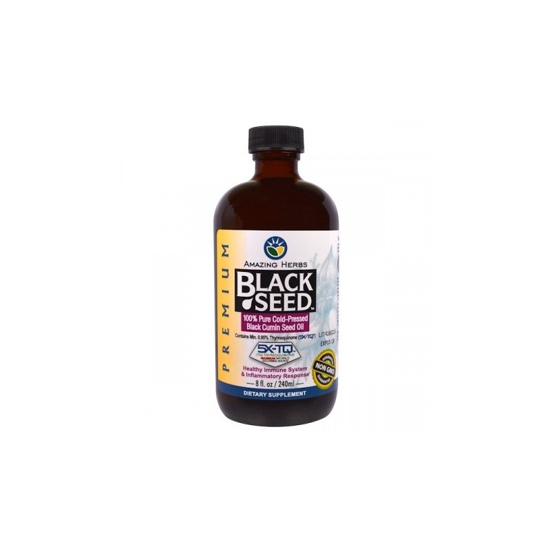 Amazing Herbs Black Seed Oil 100% Pure Cold Pressed Black Cumin