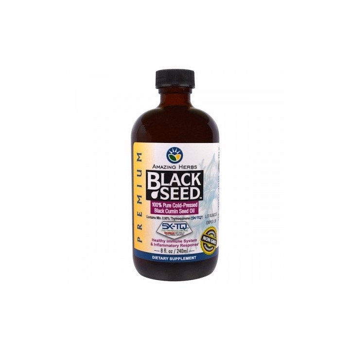 Amazing Herbs Black Seed Oil 100% Pure Cold Pressed Black Cumin