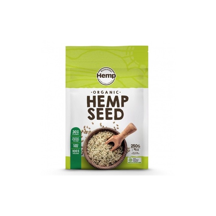 Essential Hemp organic Hemp Seeds Hulled 250gm