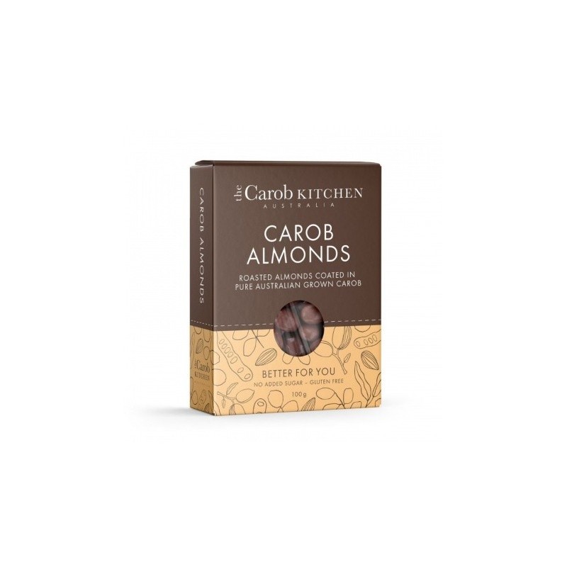Carob kitchen - Coated Carob Almonds Box 100gm