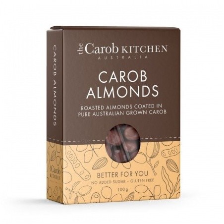 Carob kitchen - Coated Carob Almonds Box 100gm