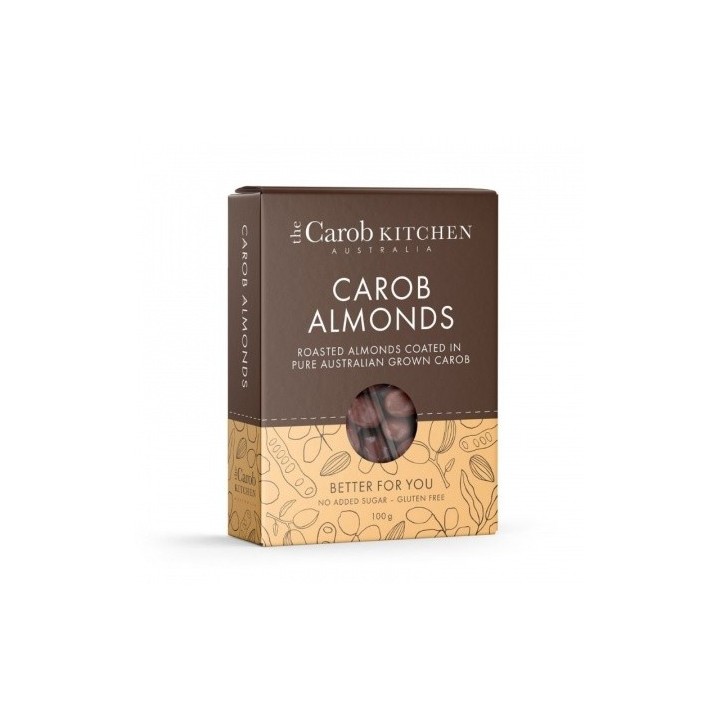 Carob kitchen - Coated Carob Almonds Box 100gm