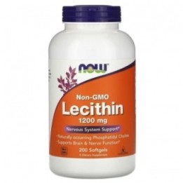 NOW Non-GMO Lecithin 1200mg 200 soft gels