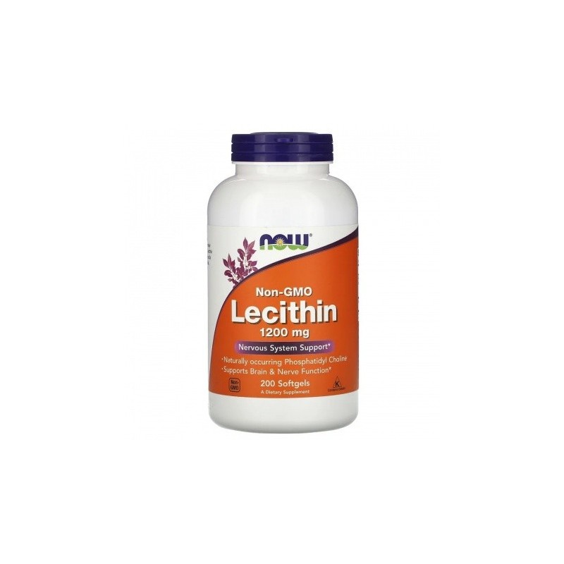 NOW Non-GMO Lecithin 1200mg 200 soft gels