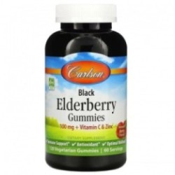 Carlson Black Elderberry Gummies 120 veg caps