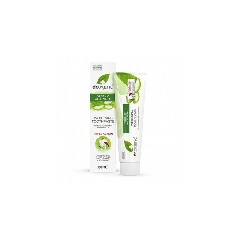 Dr Organic Toothpaste (Whitening) Organic Aloe Vera 100ml
