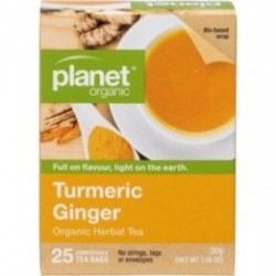 Planet Organic Herbal Turmeric & Ginger teabags (25)