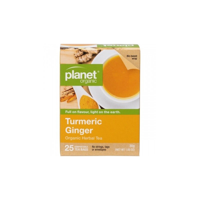 Planet Organic Herbal Turmeric & Ginger teabags (25)