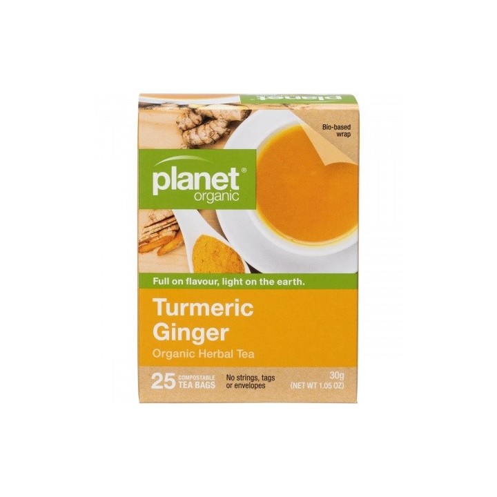 Planet Organic Herbal Turmeric & Ginger teabags (25)