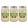 Bulk 3 x 1 Litre Cold Pressed Organic Virgin Coconut Oil in Glas