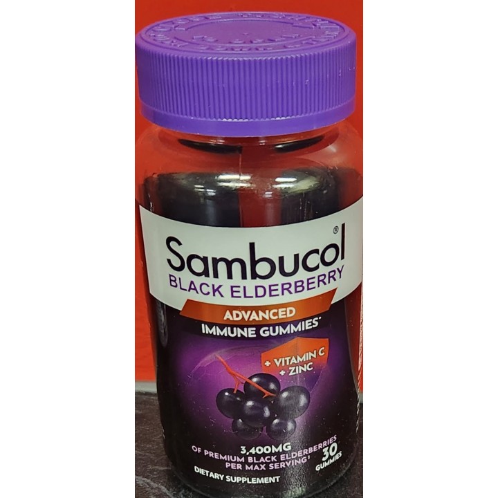Sambucol Black Elderberry Advanced Immune Gummies + Vit C